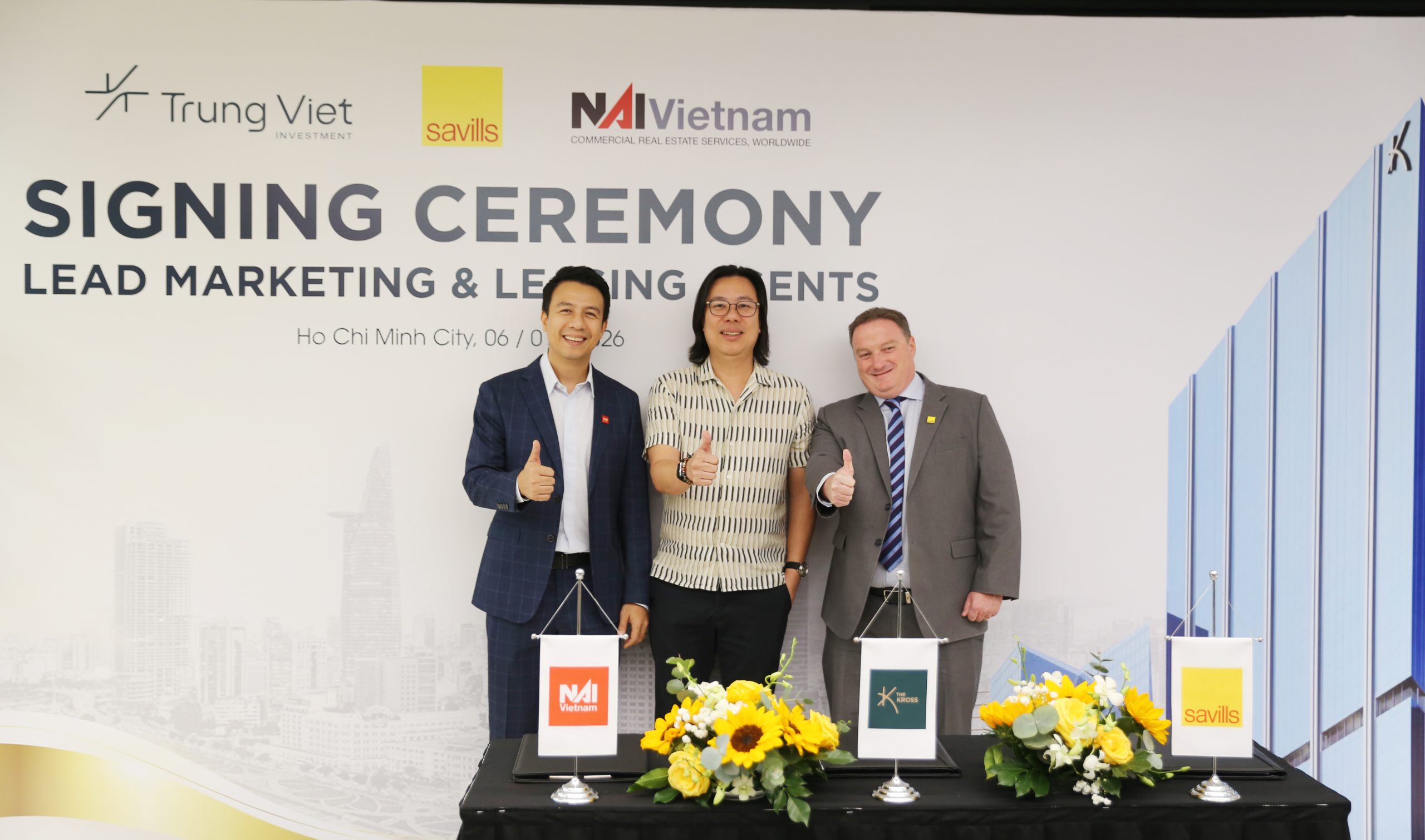 The Kross bổ nhiệm NAI Vietnam và Savills Vietnam - lễ ký kết