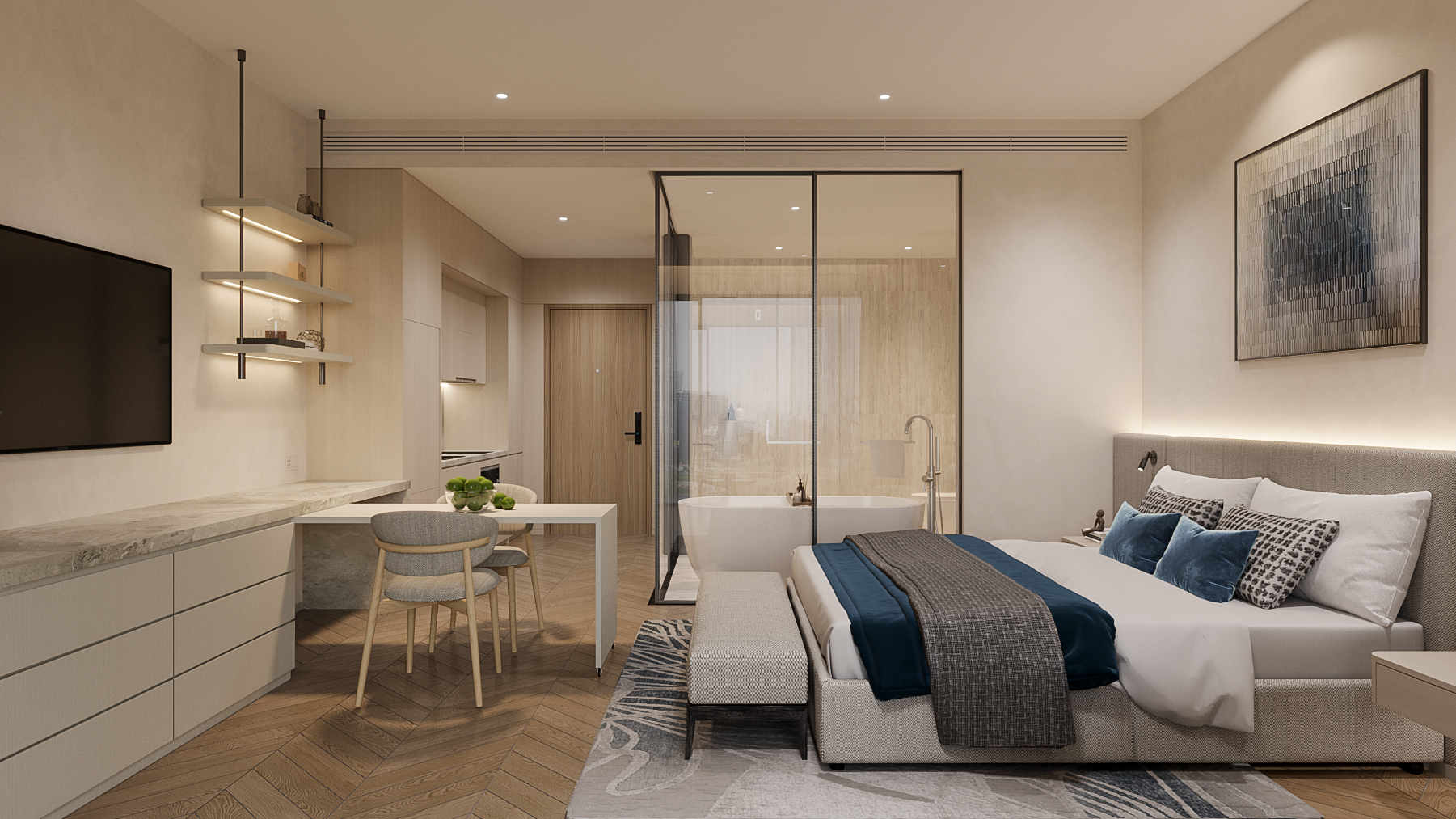 Refined bedroom