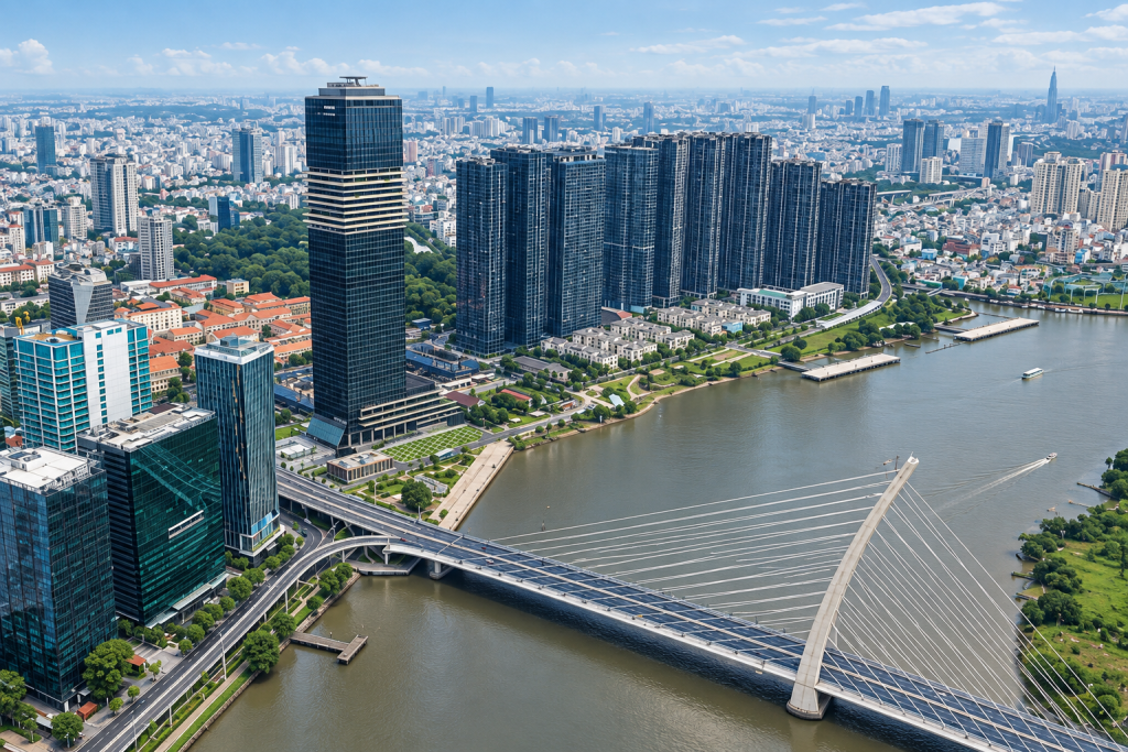 Vietnam International Financial Centre (VIFC) area in Ho Chi Minh City, home of The Kross